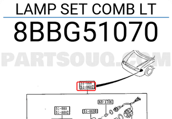 Mazda 8BBG51070 LAMP SET COMB LT