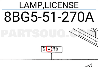 Mazda 8BG551270A LAMP,LICENSE