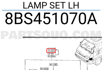 Mazda 8BS451070A LAMP SET LH