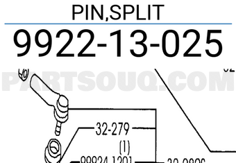 Mazda 992213025 PIN,SPLIT