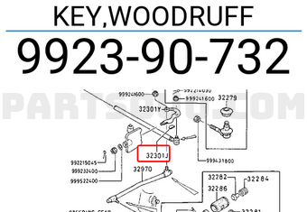 Mazda 992390732 KEY,WOODRUFF