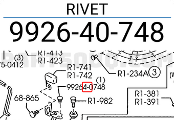 Mazda 992640748 RIVET