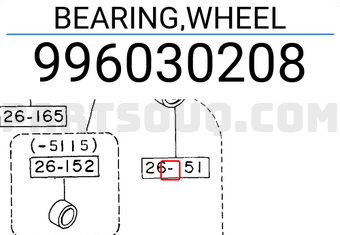 Mazda 996030208 BEARING,WHEEL