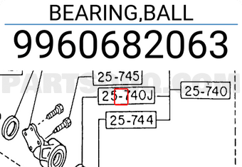 Mazda 9960682063 BEARING,BALL