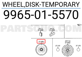 Mazda 9965015570 WHEEL,DISK-TEMPORARY