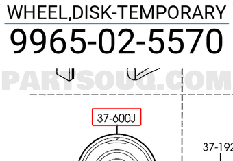 Mazda 9965025570 WHEEL,DISK-TEMPORARY