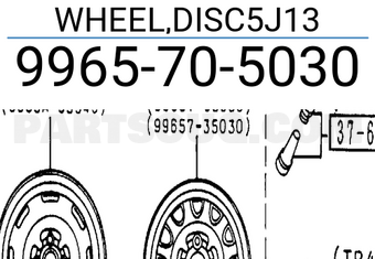 Mazda 9965705030 WHEEL,DISC5J13