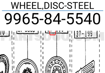Mazda 9965845540 WHEEL,DISC-STEEL