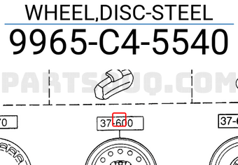 Mazda 9965C45540 WHEEL,DISC-STEEL