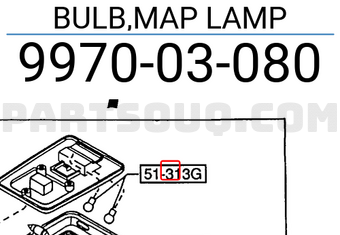 Mazda 997003080 BULB,MAP LAMP