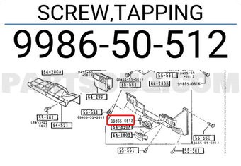 Mazda 998650512 SCREW,TAPPING