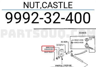 Mazda 999232400 NUT,CASTLE