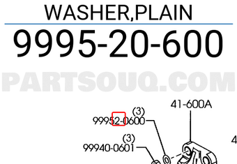 Mazda 999520600 WASHER,PLAIN