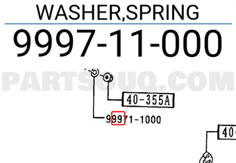 Mazda 999711000 WASHER,SPRING