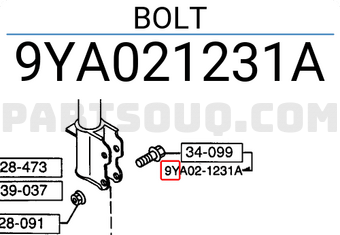 Mazda 9YA021231A BOLT