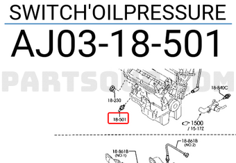 Mazda AJ0318501 SWITCH OILPRESSURE