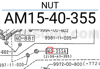 Mazda AM1540355 NUT