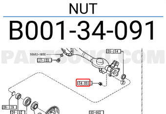 Mazda B00134091 NUT