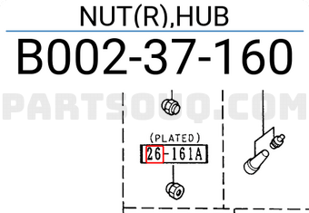 Mazda B00237160 NUT(R),HUB