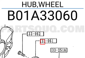 Mazda B01A33060 HUB,WHEEL