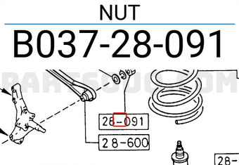 Mazda B03728091 NUT