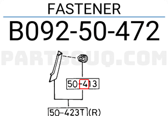 Mazda B09250472 FASTENER