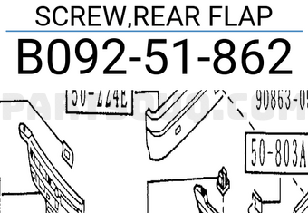 Mazda B09251862 SCREW,REAR FLAP