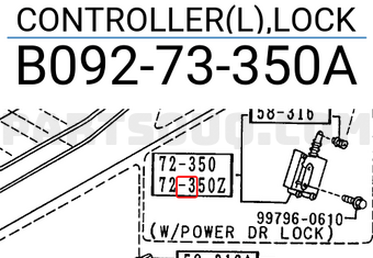 Mazda B09273350A CONTROLLER(L),LOCK