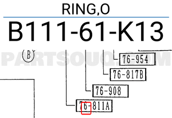 Mazda B11161K13 RING,O