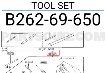 Mazda B26269650 TOOL SET
