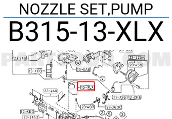 Mazda B31513XLX NOZZLE SET,PUMP