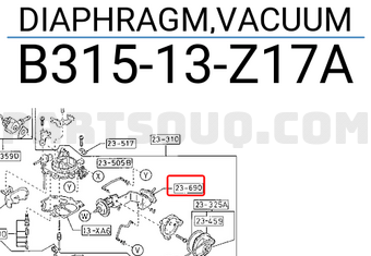 Mazda B31513Z17A DIAPHRAGM,VACUUM