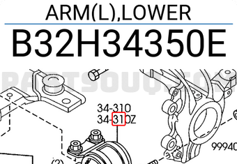Mazda B32H34350E ARM(L),LOWER