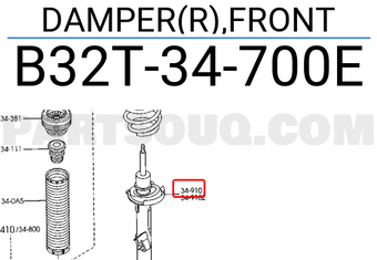 Mazda B32T34700E DAMPER(R),FRONT