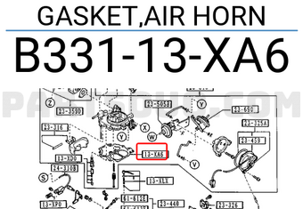 Mazda B33113XA6 GASKET,AIR HORN