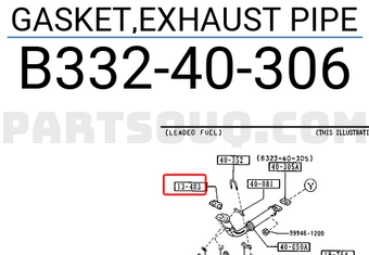 Mazda B33240306 GASKET,EXHAUST PIPE
