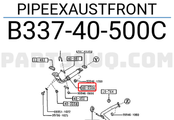 Mazda B33740500C PIPEEXAUSTFRONT