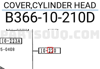 Mazda B36610210D COVER,CYLINDER HEAD