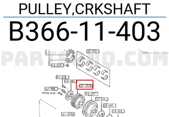 Mazda B36611403 PULLEY,CRKSHAFT