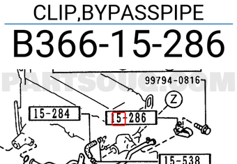 Mazda B36615286 CLIP,BYPASSPIPE