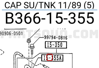 Mazda B36615355 CAP SU/TNK 11/89 (5)