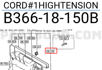 Mazda B36618150B CORD#1HIGHTENSION