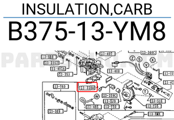 Mazda B37513YM8 INSULATION,CARB