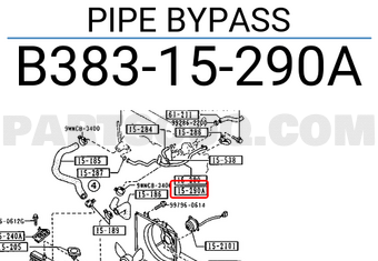 Mazda B38315290A PIPE BYPASS