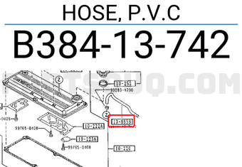 Mazda B38413742 HOSE, P.V.C
