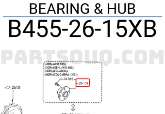 Mazda B4552615XB BEARING & HUB