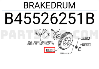 Mazda B45526251B BRAKEDRUM