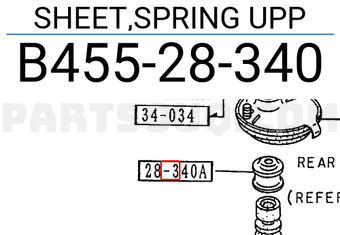 Mazda B45528340 SHEET,SPRING UPP