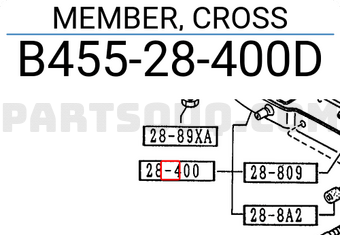 Mazda B45528400D MEMBER, CROSS