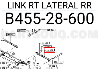 Mazda B45528600 LINK RT LATERAL RR